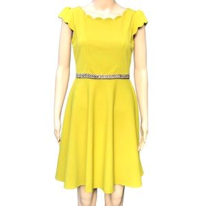 Zara Basic green (not yellow; please see video for more accurate color) dress